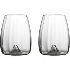 Promo ???? Waterford Elegance Optic Stemless Wine Glass 2 Pk. ⌛