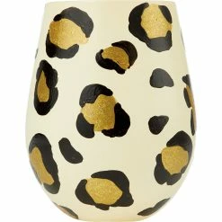 Outlet ⌛ Lolita Leopard Stemless Wine Glass ❤️