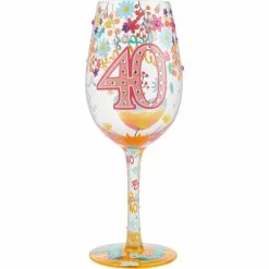 Discount ???? Lolita Happy 40th ???? Birthday Wine Glass ????