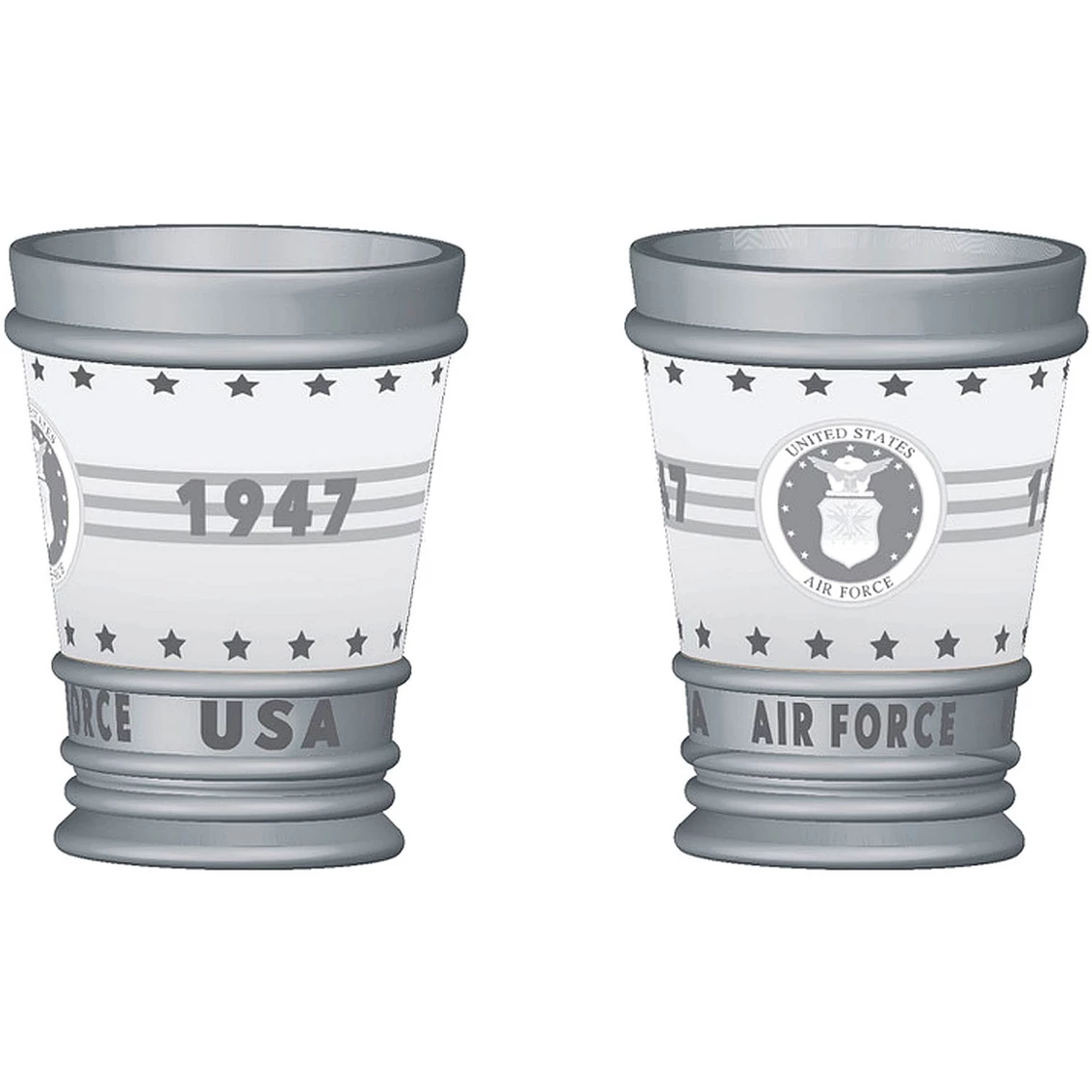 Flash Sale ???? Mitchell Proffitt Air Force 2 Oz. Shot Glass Air Force Wings Silver ???? 3 Flash Sale ???? Mitchell Proffitt Air Force 2 Oz. Shot Glass Air Force Wings Silver ????