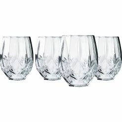 Promo ???? Arc International Brighton 15 Oz. Stemless 4 Pc. Set ????