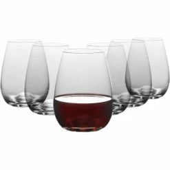 Best Pirce ???? Table 12 Stemless Wine Glasses 6 Pc. Set ????