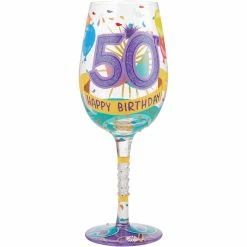 Cheap ???? Lolita Happy 50th ???? Birthday Wine Glass ????