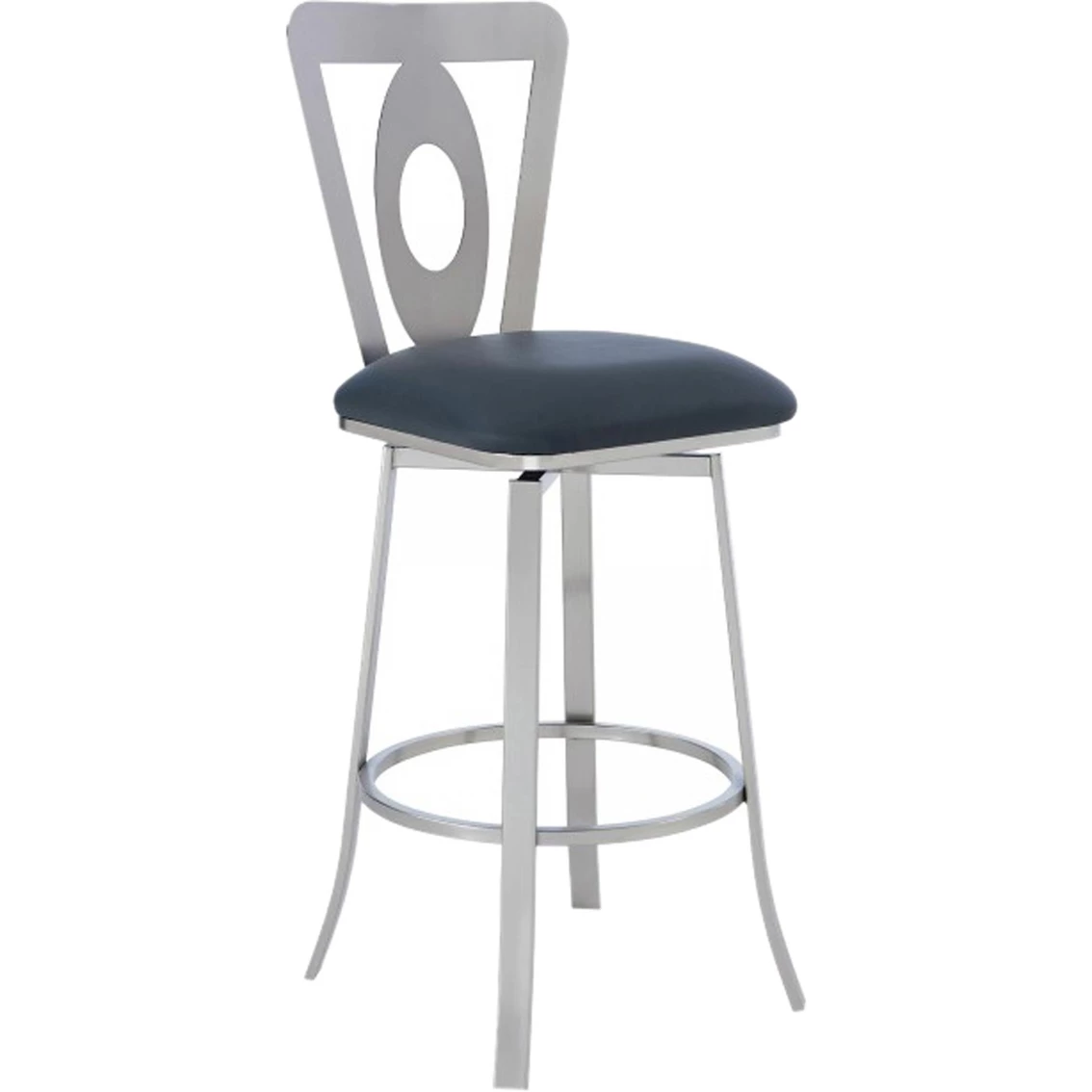 Top 10 ???? Armen Living Lotus Barstool In Matte Black Finish And Grey Faux Leather ???? 4 Top 10 ???? Armen Living Lotus Barstool In Matte Black Finish And Grey Faux Leather ???? - Image 2