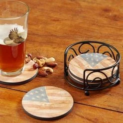 Deals ???? Wild Wings USA Flag Coasters Set Of 4 ⌛