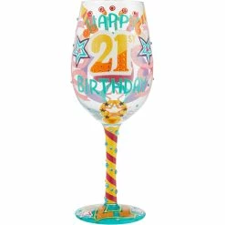 Cheap ???? Lolita Happy 21st ???? Birthday Wine Glass ????