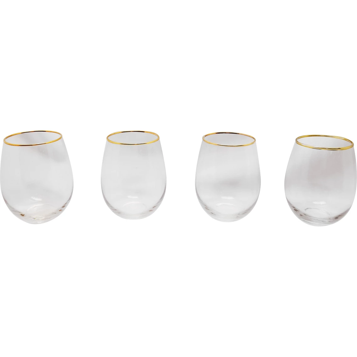 Promo ???? Gibson Home Imagination Stemless Wine Glass 4 Pc. Set 18 Oz., Gold Rim ???? 3 Promo ???? Gibson Home Imagination Stemless Wine Glass 4 Pc. Set 18 Oz., Gold Rim ????