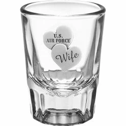 Deals ⌛ Sparta Air Force Wife Crest Saloon Shot Glass ????